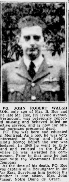 PL - John Robert Walsh Roe KIA