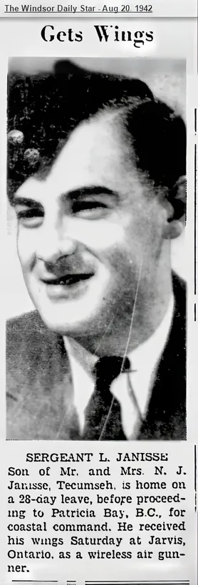 Sergeant Joseph Laurent Leonard Janisse RCAF